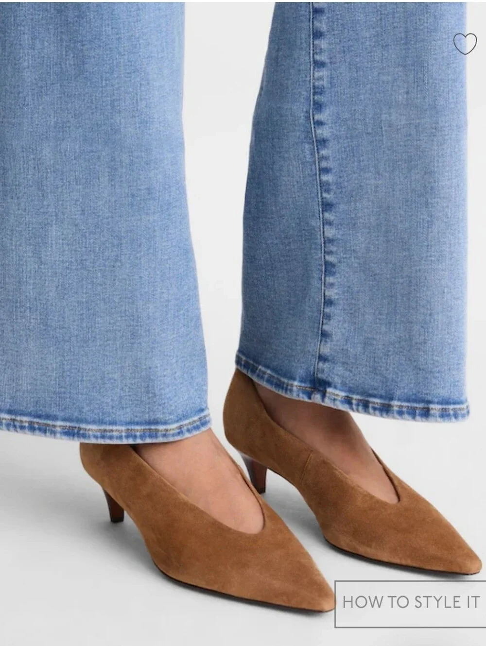 NWOT The Emilie Glove Pump Pointed Toe Suede in Camel Sz 8.5 $188 Display - Picture 2 of 8